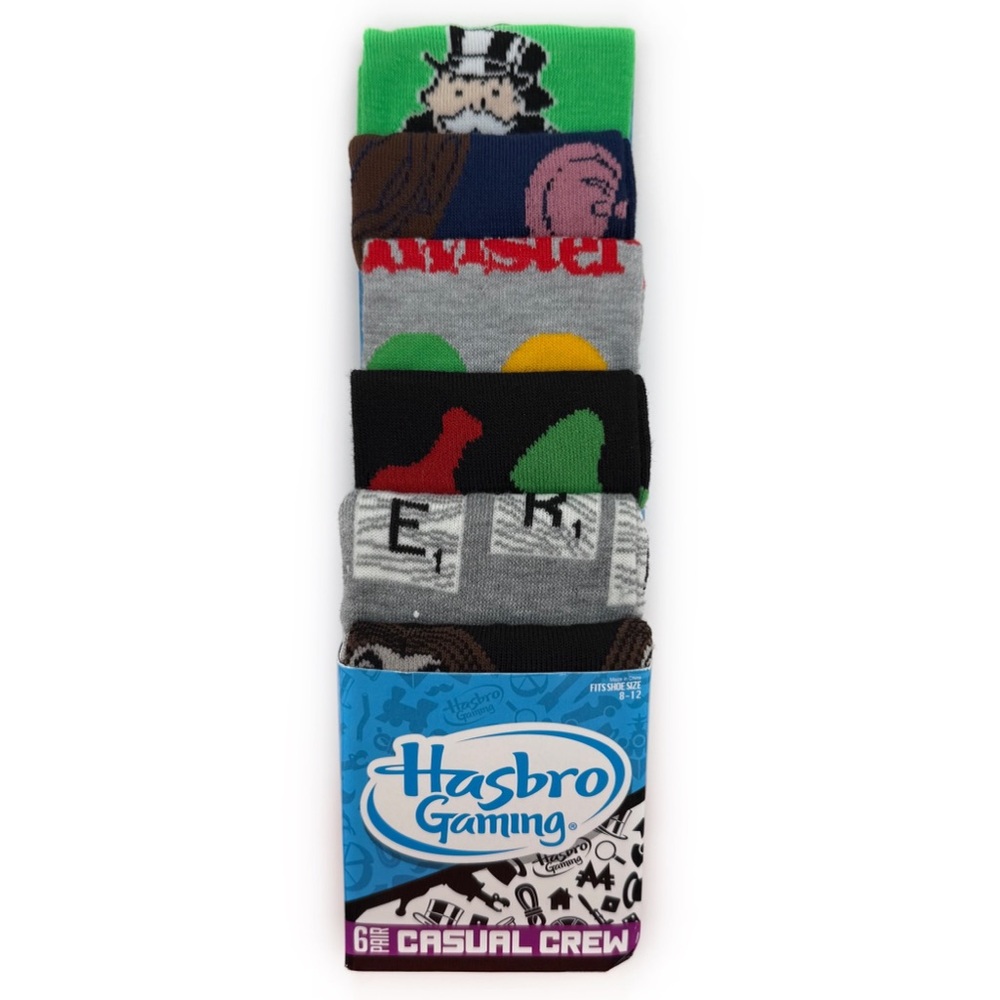 Hasbro Games Crew Socks Mens Womens Monopoly Scrabble Operation Mr. Potato Head